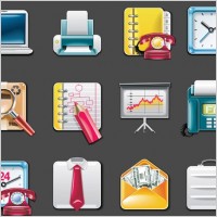 vector office supplies icon