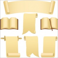 vector old kraft paper and books