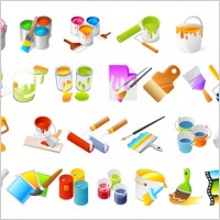 vector paint tools and paint the walls