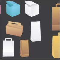 Vector paper bags & boxes