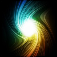 Vector Rainbow Swirl Background
