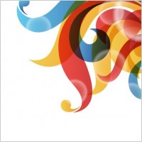 Vector Rainbow-colored Swirly Background