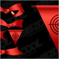 Vector Red Ribbon material