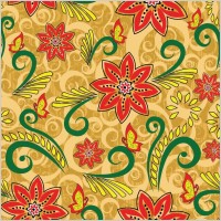 Vector Retro Floral Seamless Pattern