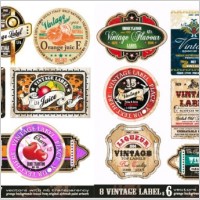 vector retro label