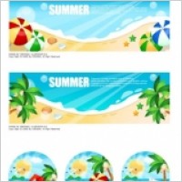 vector seaside leisure