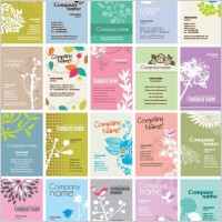 Vector Set of Floral Business Cards