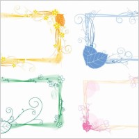 Vector Set of Floral Frames