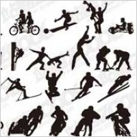 Vector silhouettes of various sports action