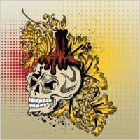 Vector Skull Print Graphics