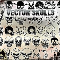 Vector Skulls Clipart