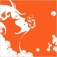 Vector swirled girl