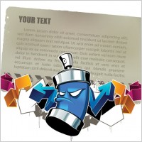 vector trend of graffiti paint
