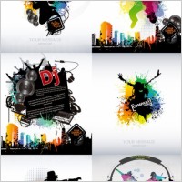 vector trend of music posters