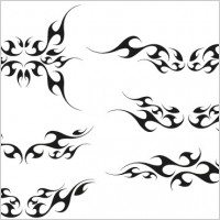Vector tribal wings