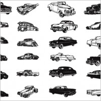 Vector Vintage Dragster Cars
