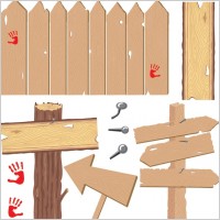 vector wood items