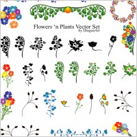 Vectors - Flowers set