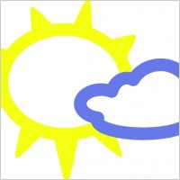 Very Light Clouds And Sun  Weather Symbols clip art