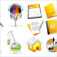 very nice threedimensional icon vector