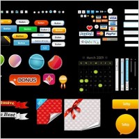 very useful web design decorative elements psd layered