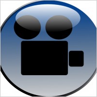 Video Camera Glossy Icon clip art