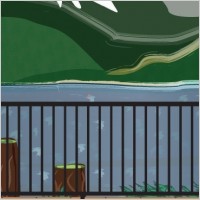 view from the lake 