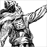 Viking Pointing clip art