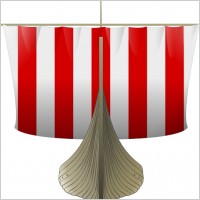 Viking Ship Sailing clip art