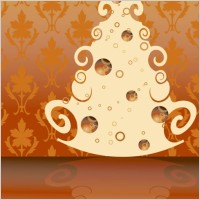 Vintage Christmas Tree Vector