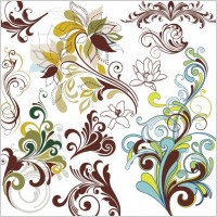 Vintage Floral Design Elements