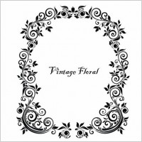 Vintage Floral Frame Vector