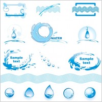 water theme logo graphics vector