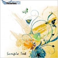 Watercolor Floral Background 