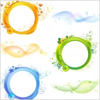 wavy lines circle pattern vector