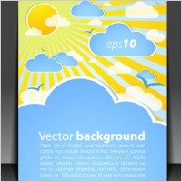 weather effects card 01 vector
