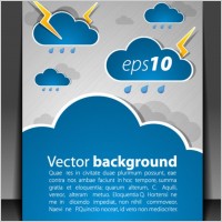 weather effects card 03 vector