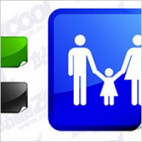 Web2.0 rounded square icon vector