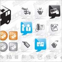 web2.0 style icon vector material