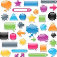 Web2.0 Web Design Element Vector Material