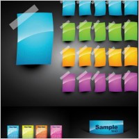 web design colorful decorative elements vector