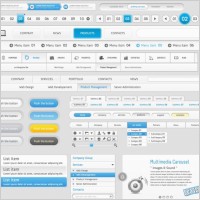 Web Design Navigation Menu Vector Pack