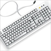 White Computer Keyboard Vector