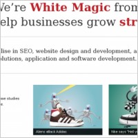 White Magic Homepage Design