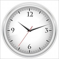 White office clock