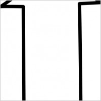 White Outline Up Arrow clip art