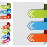 white paper with the arrow vector