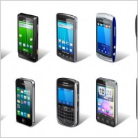 wide range of smart phone vector