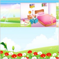 Wind mill and flower gardent