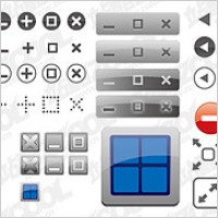 Window icon button vector material